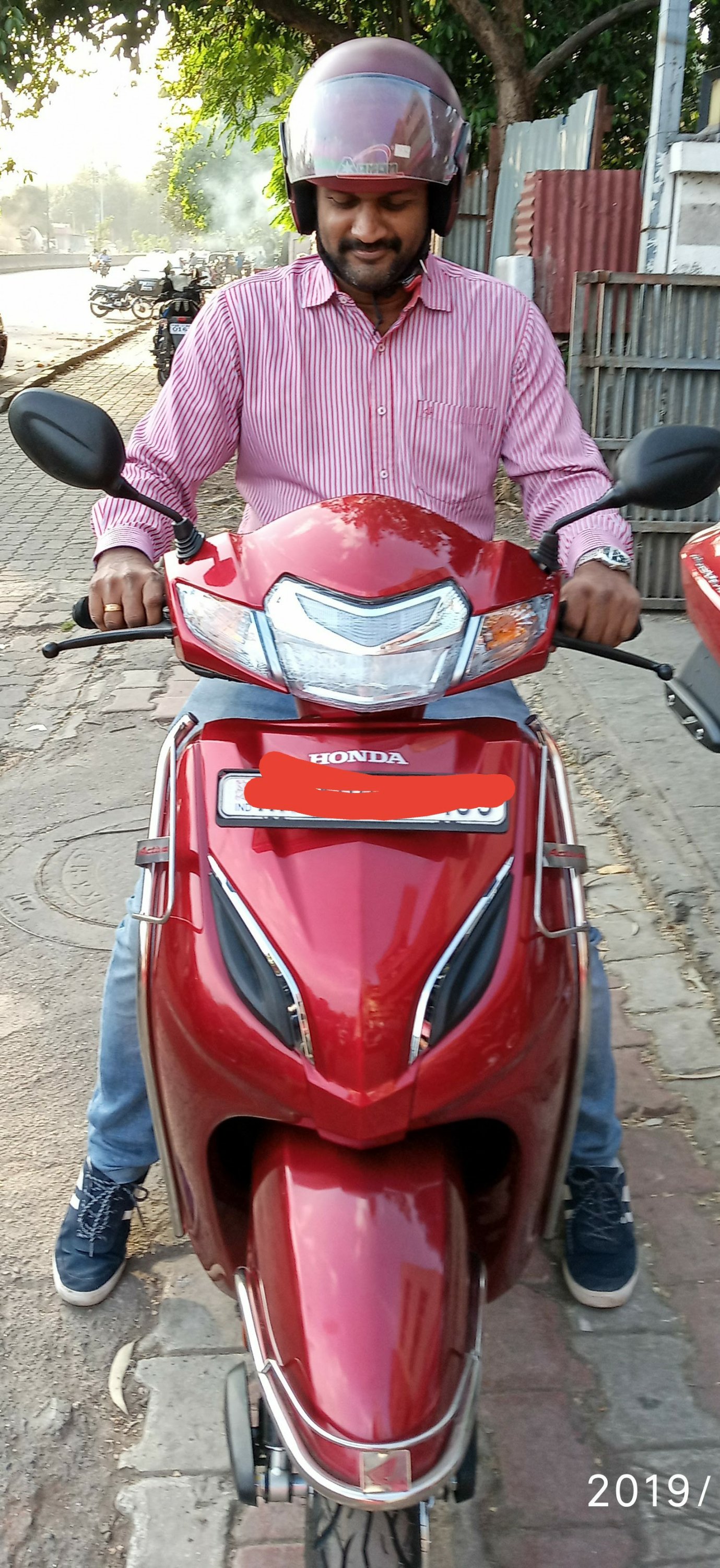 Pradeep taking delivery of the Activa